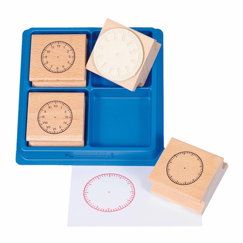 Clock stamps 6 cm
