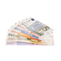 Euro banknotes set
