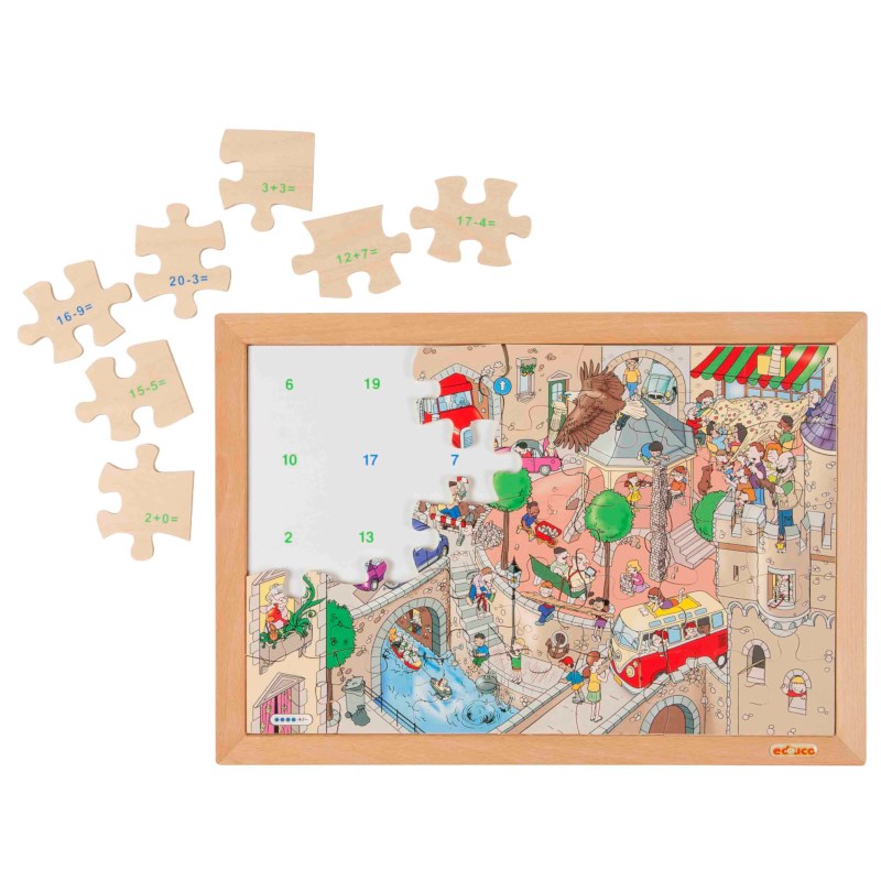 Math puzzle up to 20 - addition and subtraction (set 2)
